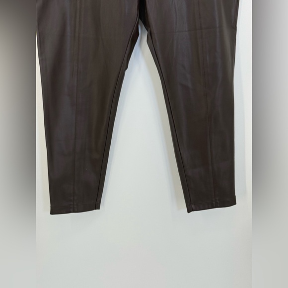 Ann Taylor Brown Skinny High-Waisted Leather Pants Size XL P - Picture 16 of 16